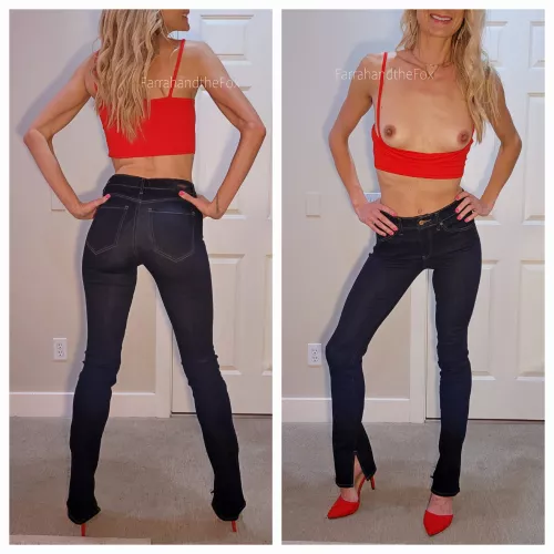 fit MILF in high rise jeans