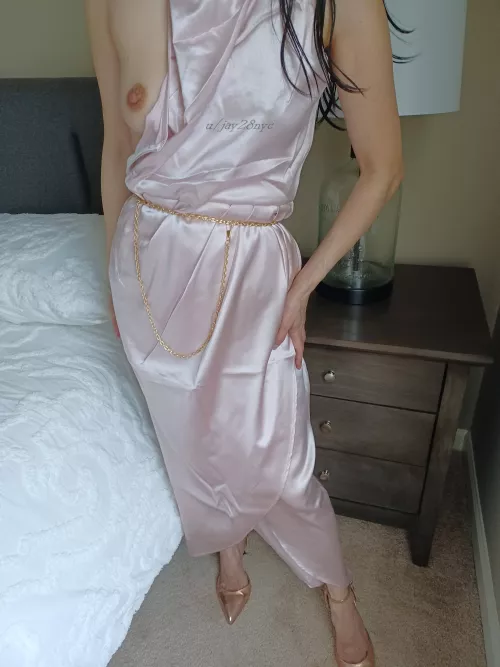 Flirty Friday-silk dress tease (F) [OC]