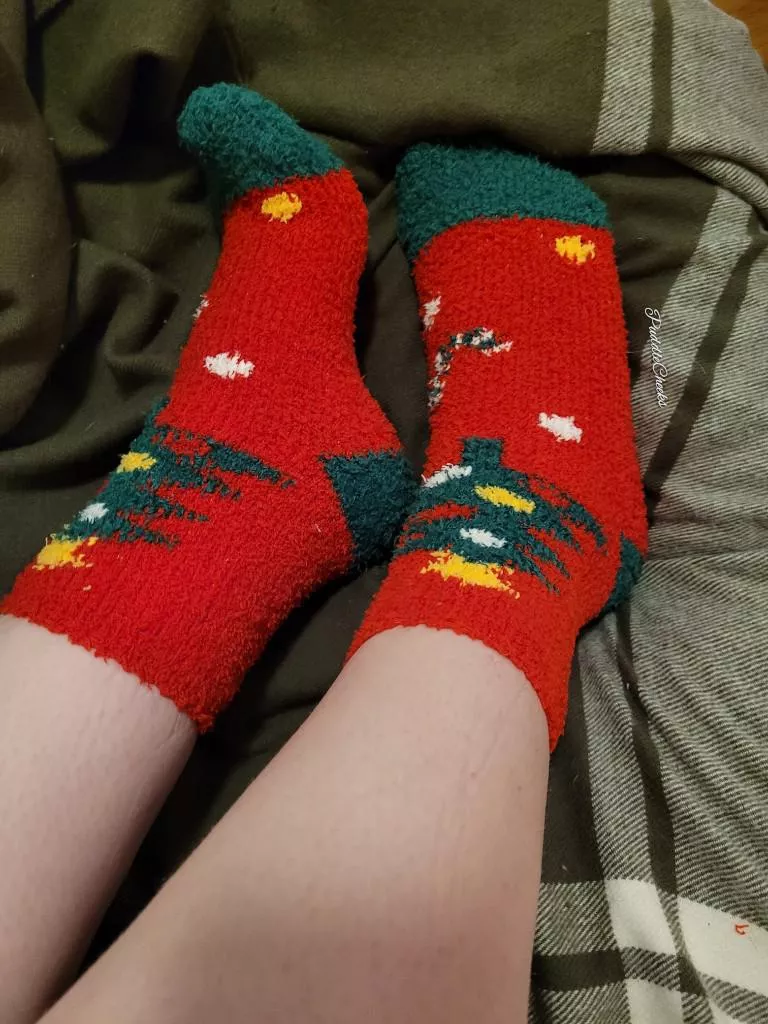 Got a new pair of fluffy socks 🥰🥰