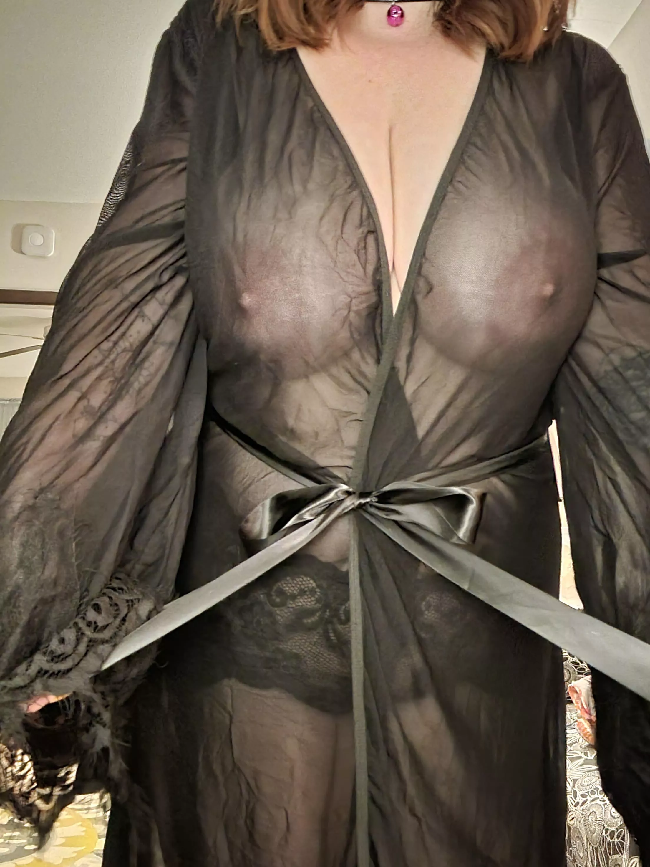 Help me slip this off? Then we get slippery.