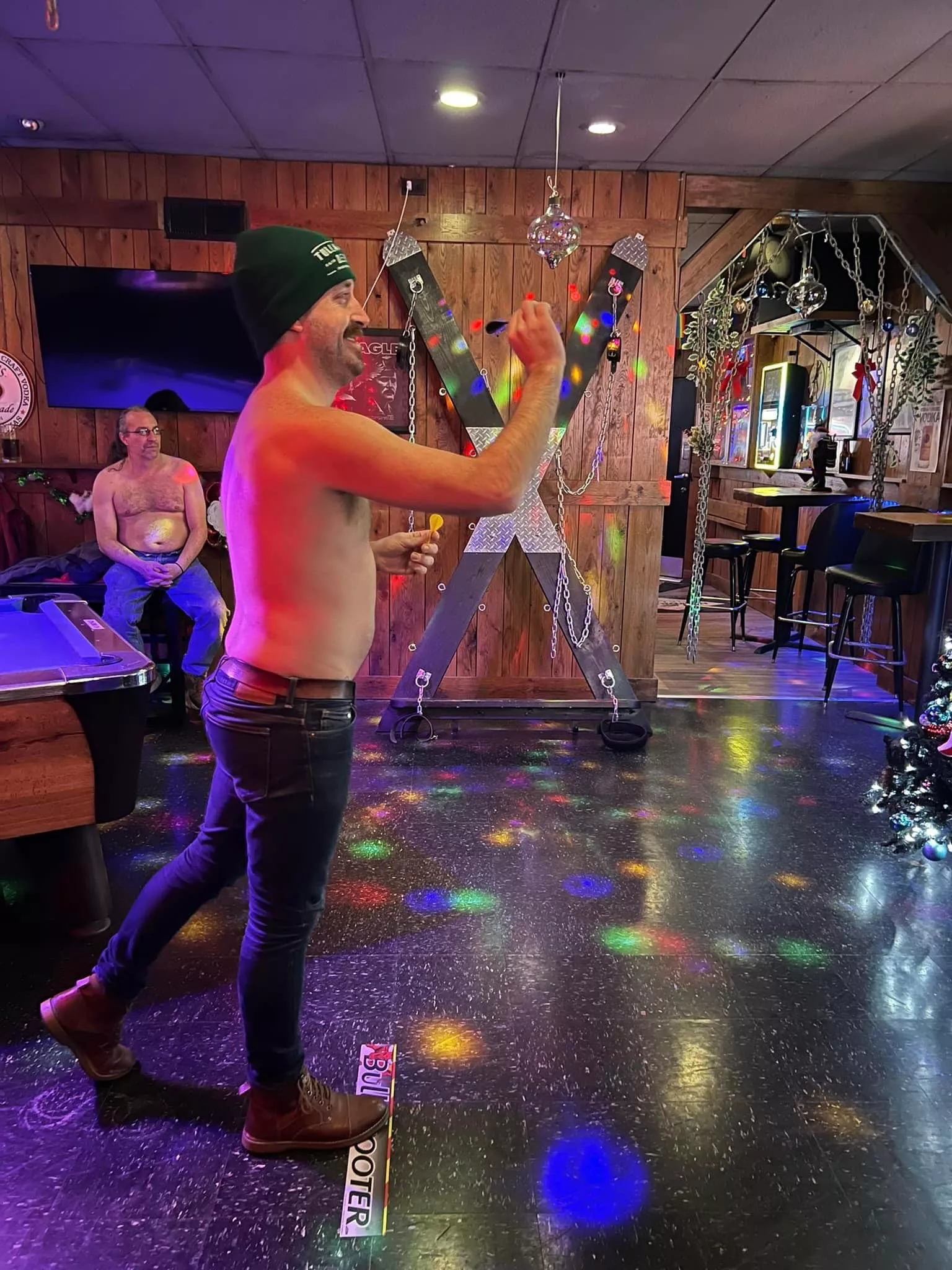 I somehow won darts twice tonight