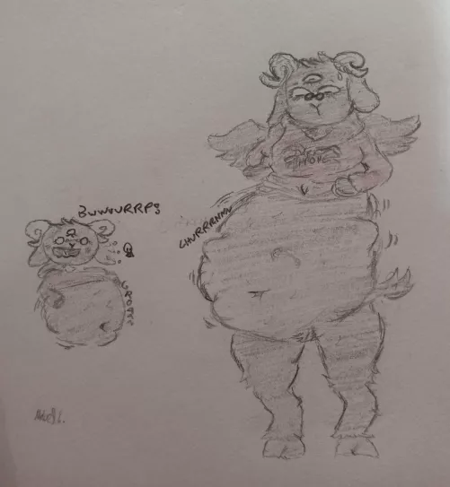 {image}Nyx is famished~(sketch)(Art by Me)(OC)