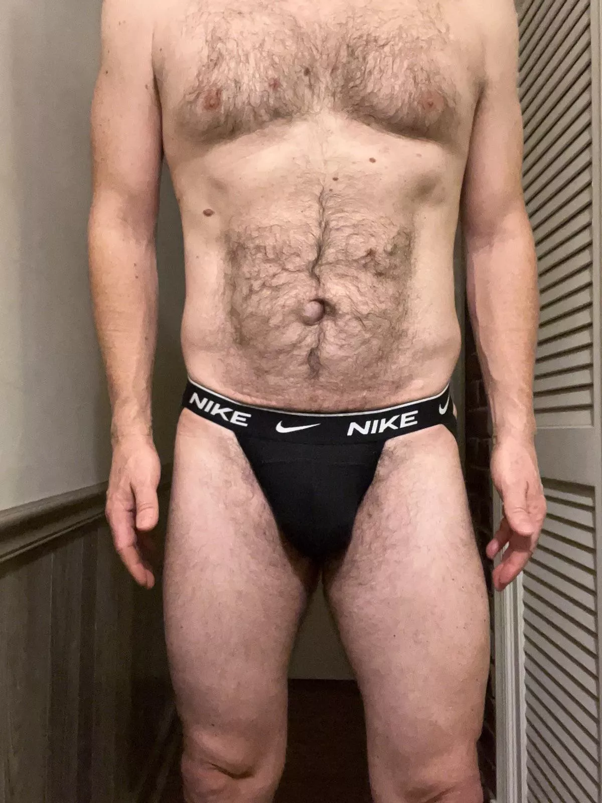 Just back from a late workout. Working on that dad bod.