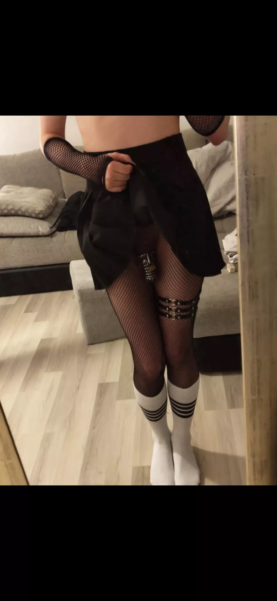 love how pathetic my clitty looks under the skirt^^