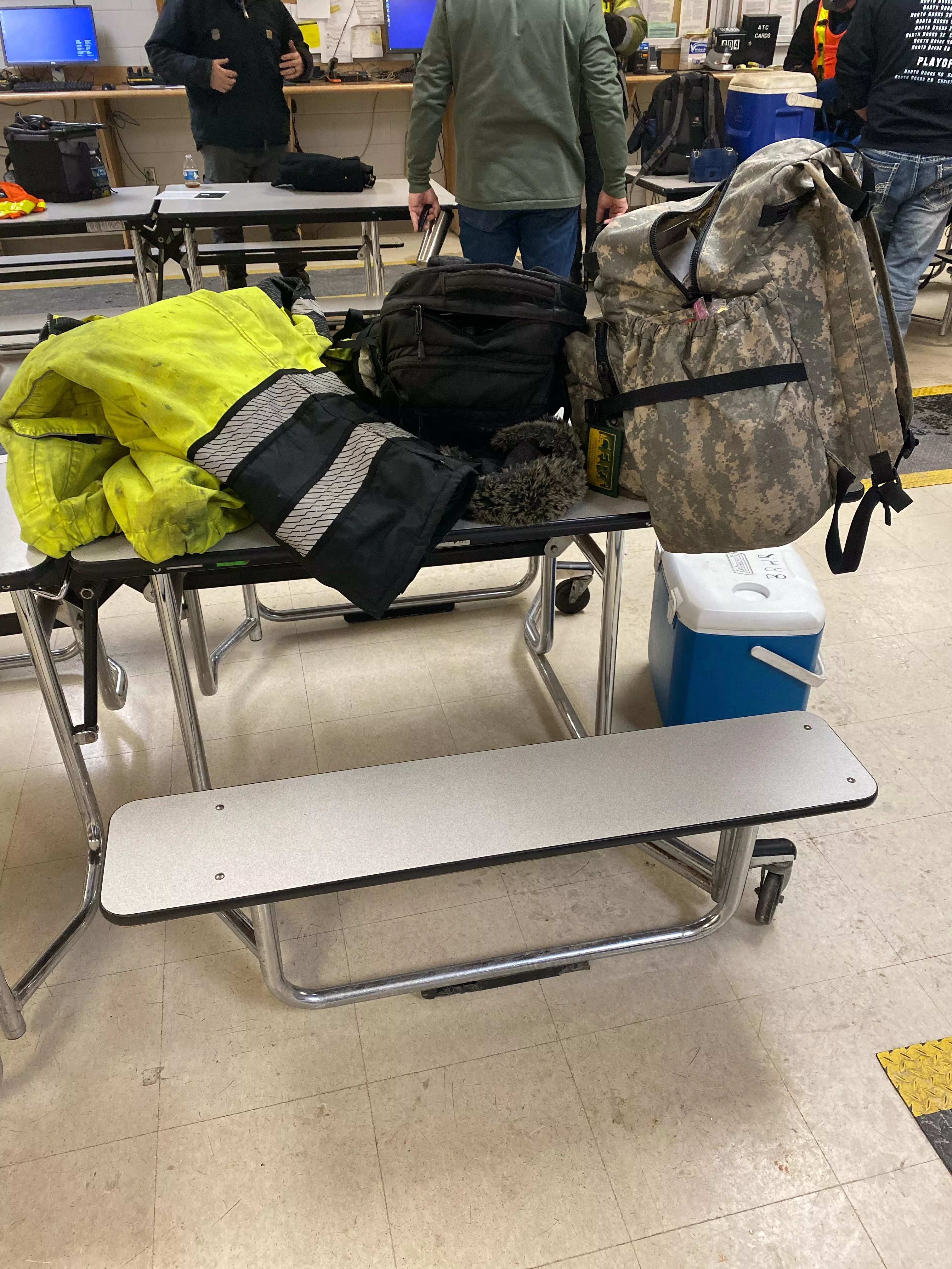 My rail gear. Fucking cold as shit out here. Now hopefully tie up in Iowa which is 70 miles from present location.