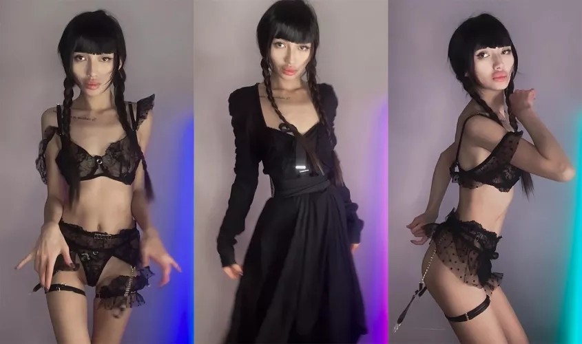 My version of Wedneday Addams😈🖤