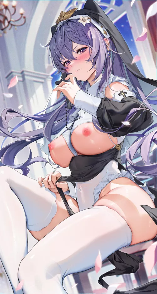 Nun's pretty thighs