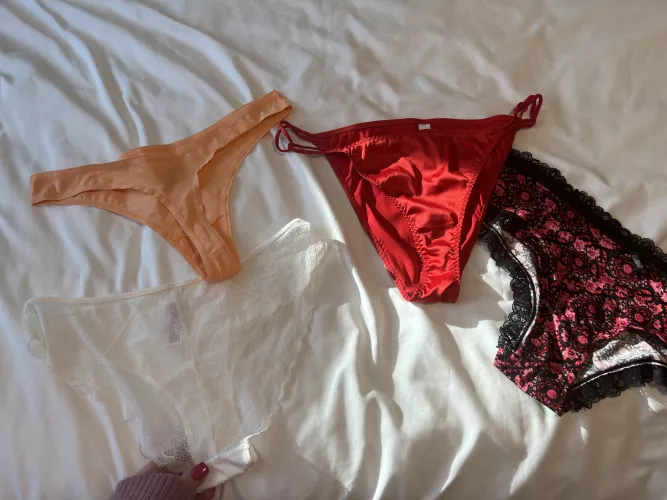 pick a pair for me to orgasm in before I send them to you?