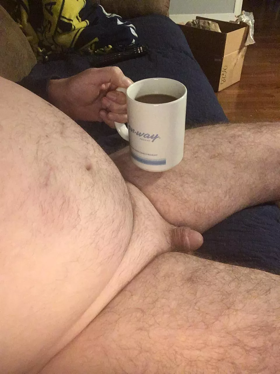 Relaxing morning with coffee and a semi.