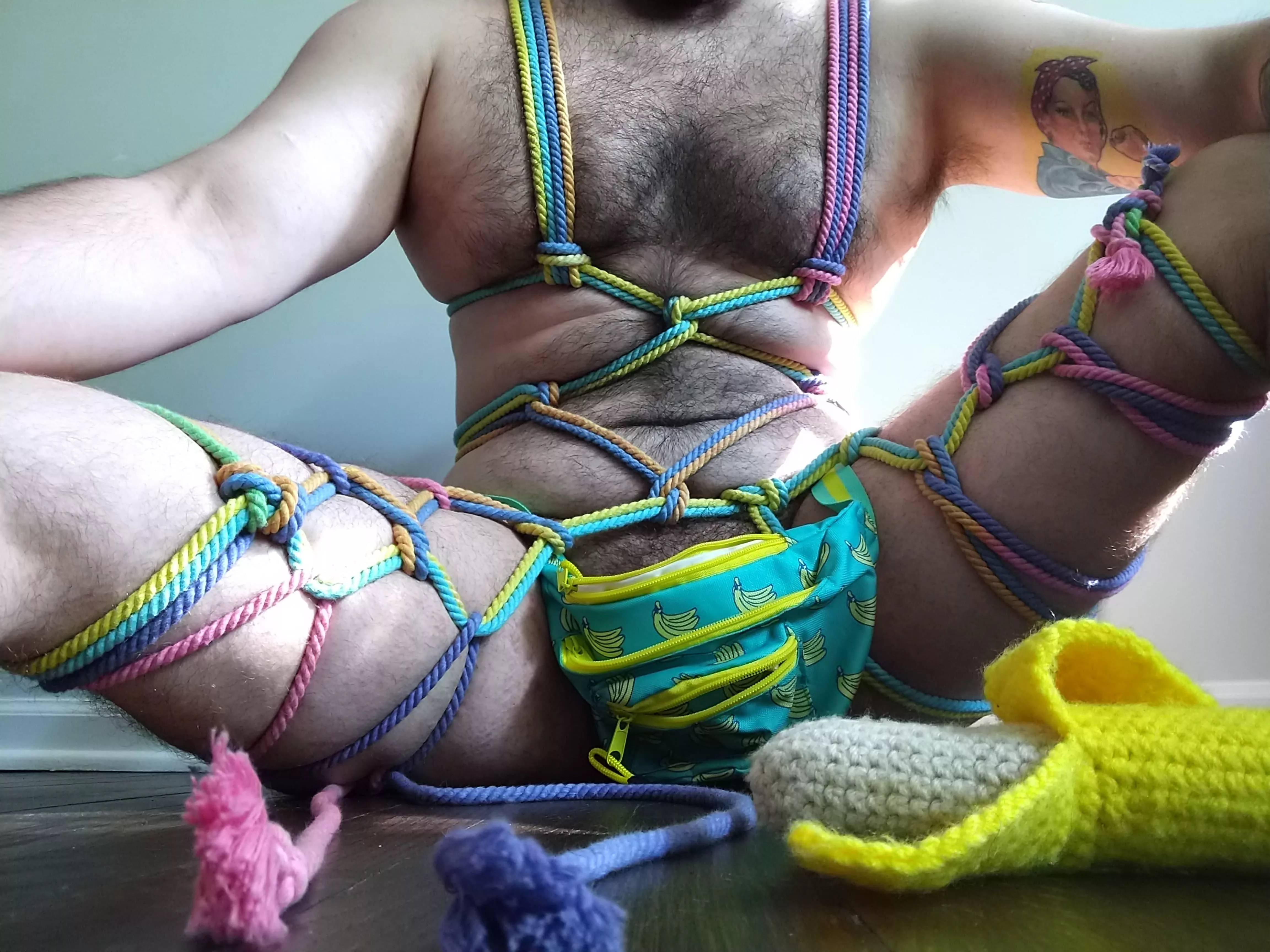 Self tie, just enjoying the pretty rope