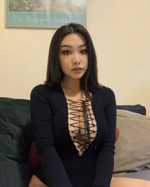 Showing off some cleavage