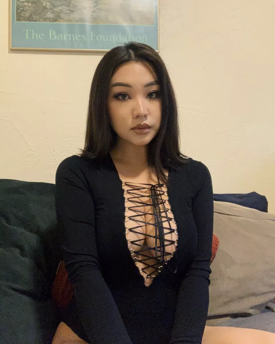 Showing off some cleavage