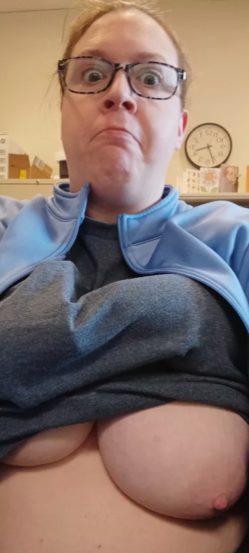 sneaking a pic at work