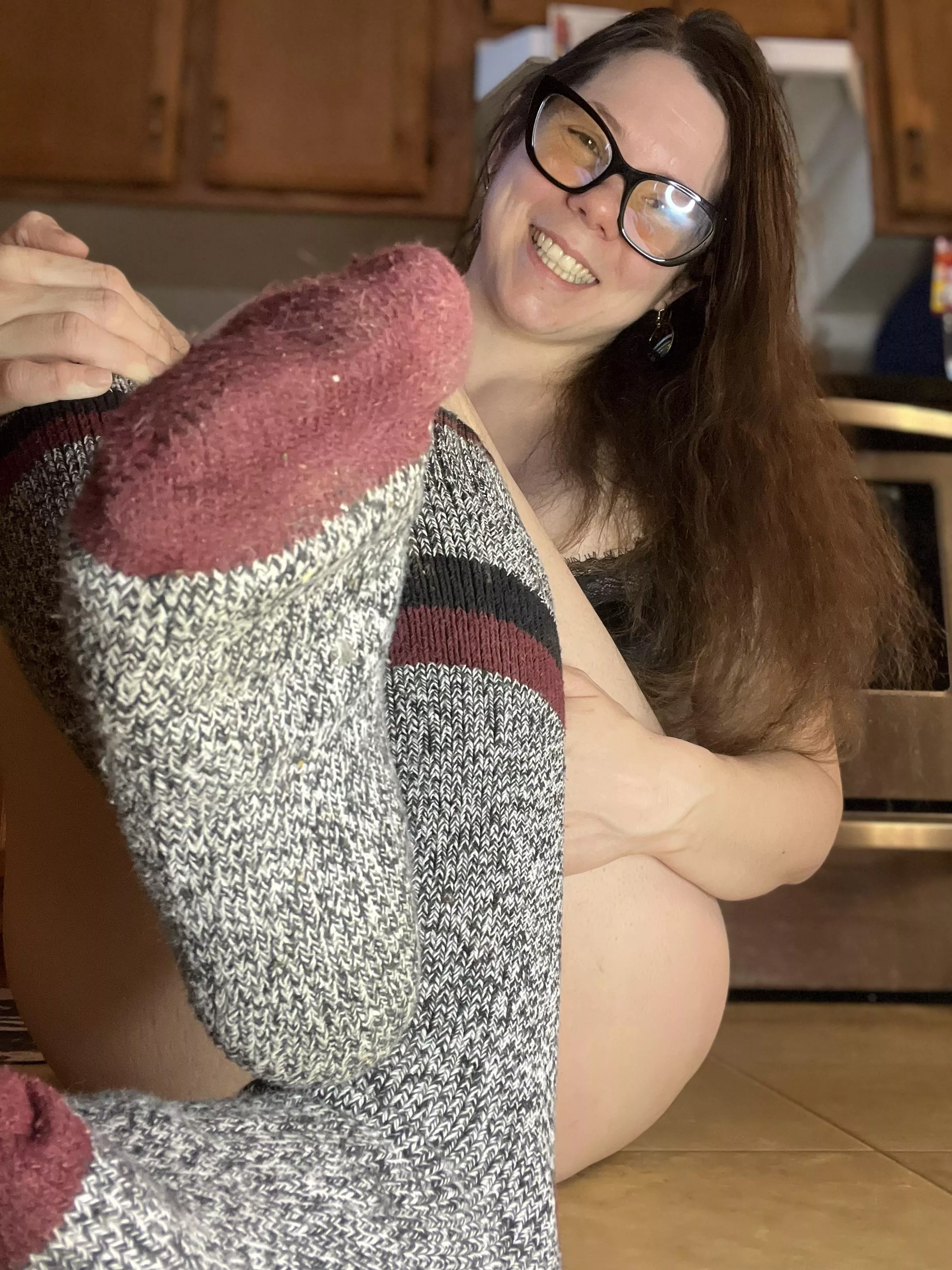 Took a break from holiday baking to take these sock shots for you [f]