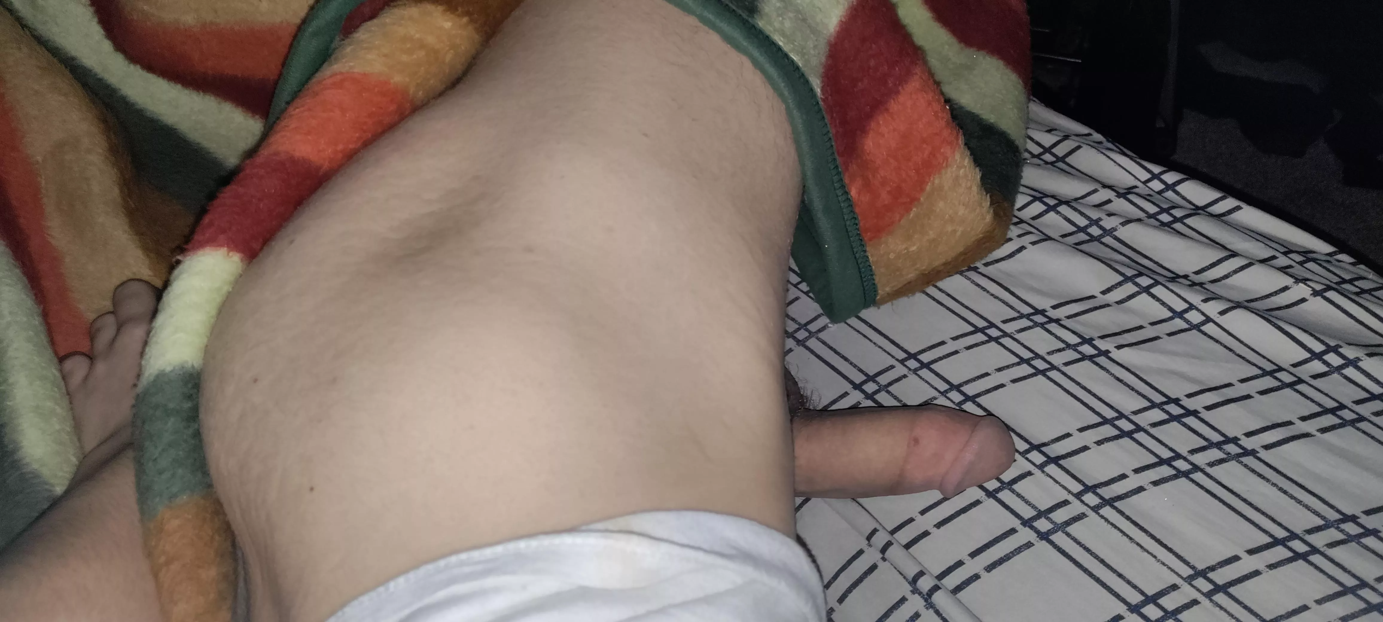 woke up and my dick was starting to get hard ;)