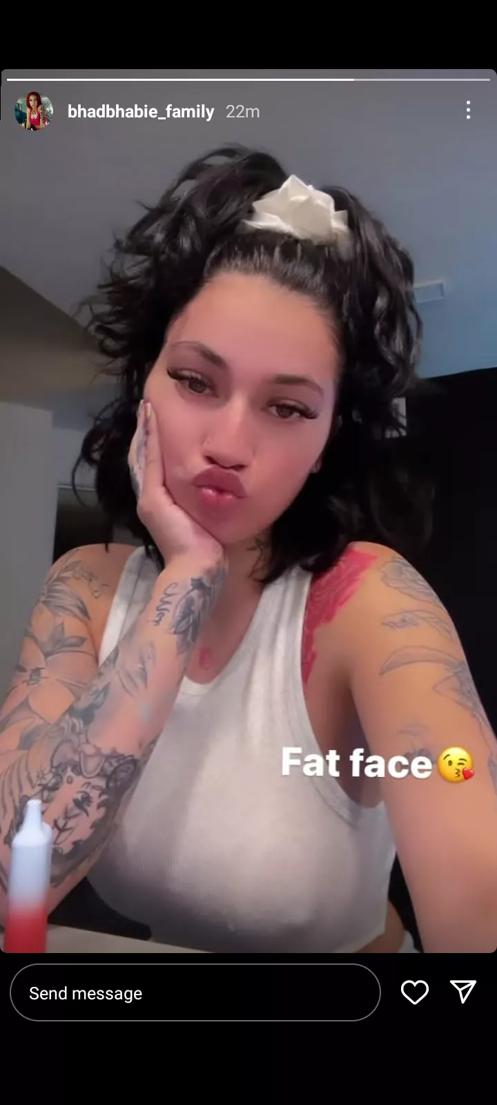 Bhad Bhabie's Instagram story 🤳