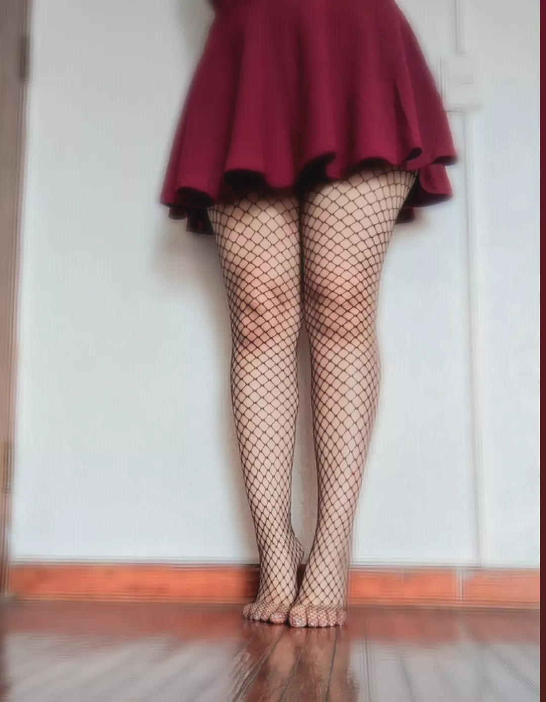 big thighs look best in mini skirts and fishnets