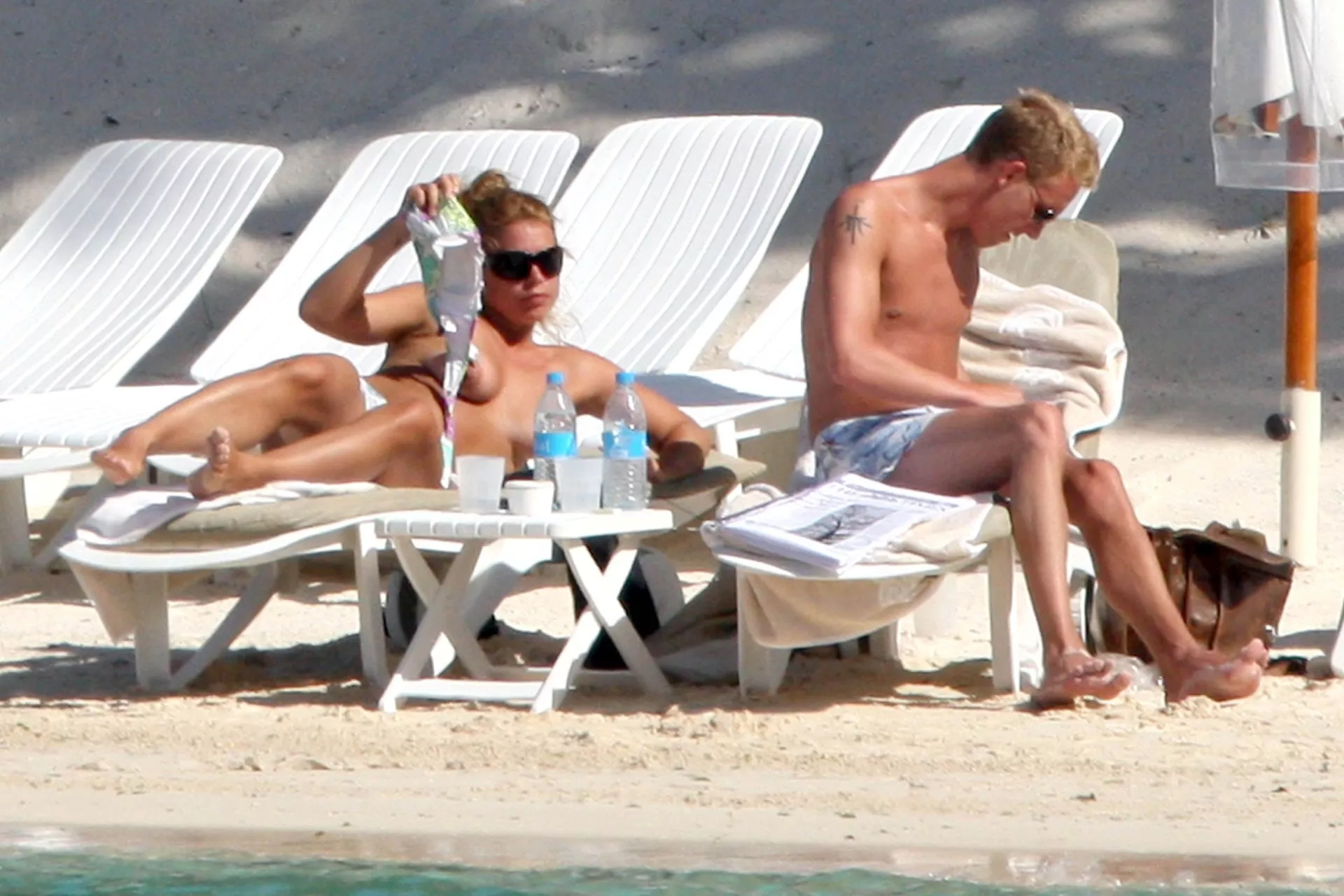 Billie Piper - Topless Sunbathing