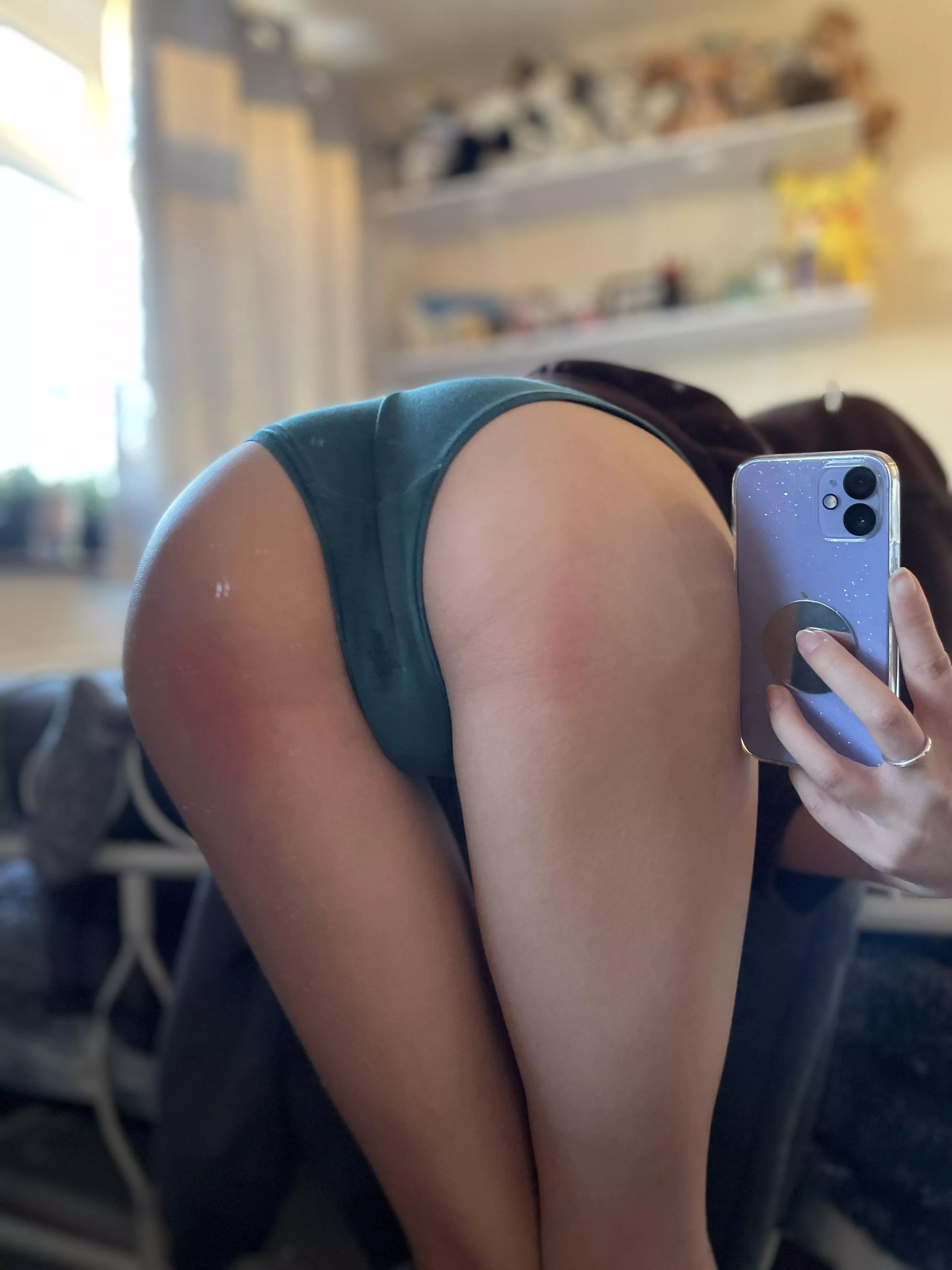 Can you tell she’s a lil wet even through my panties