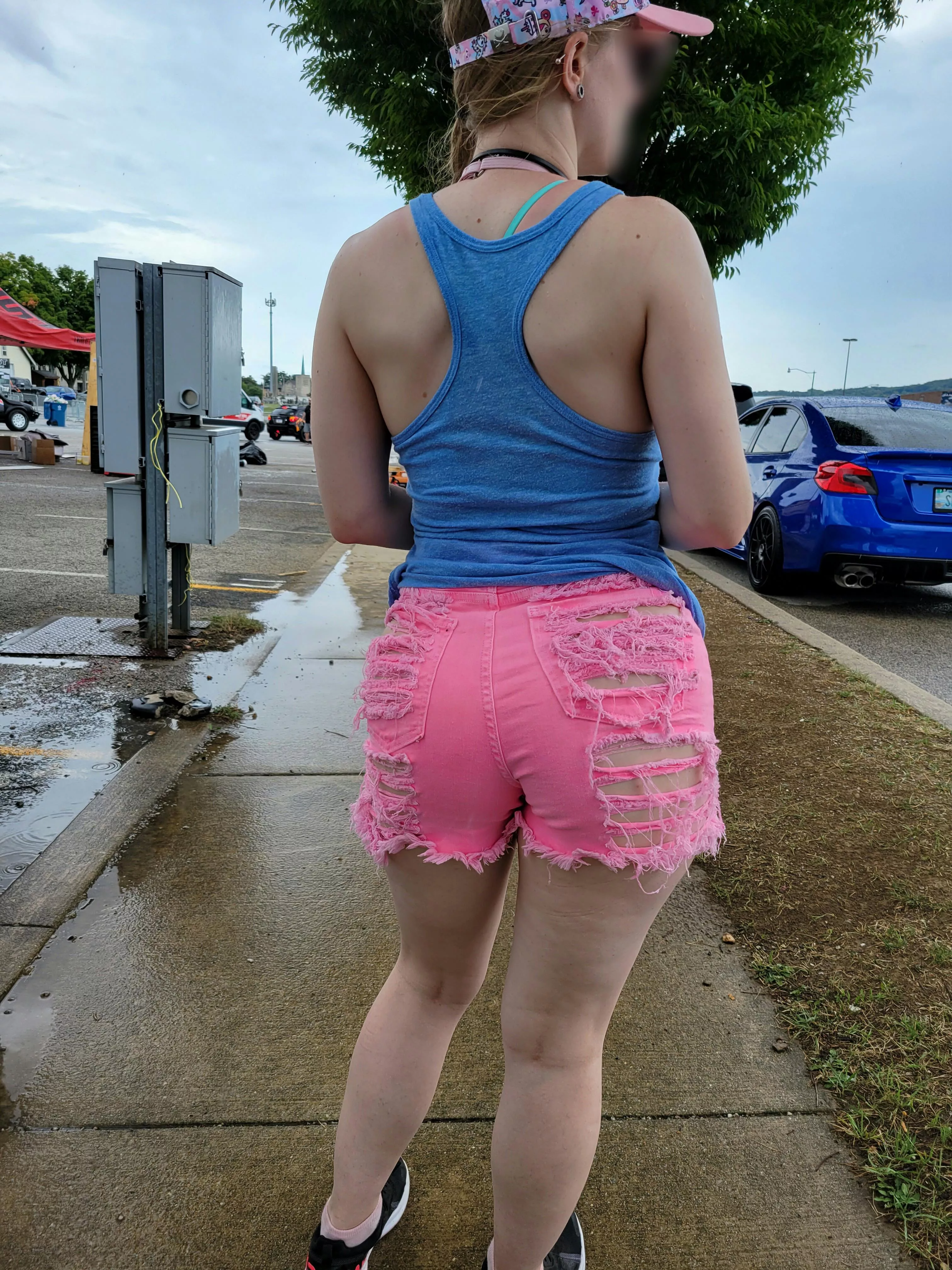 cheeky shorts at an event