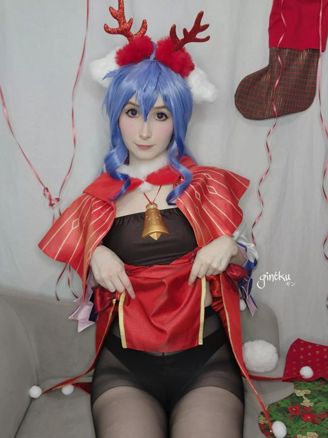 Christmas Ganyu Cosplay by gintku 💙