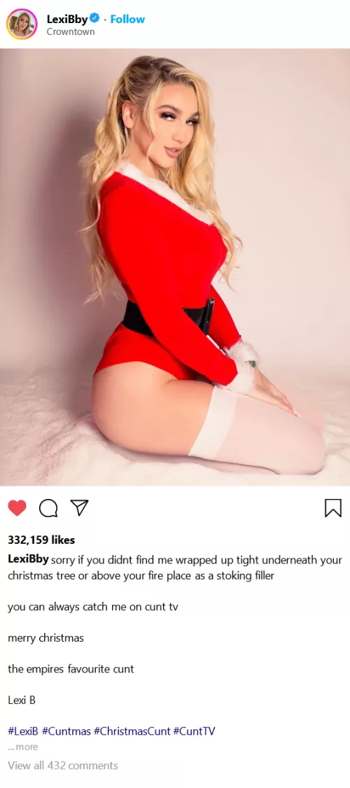 (cuntagram) @LexiBby - all i want for christmas??