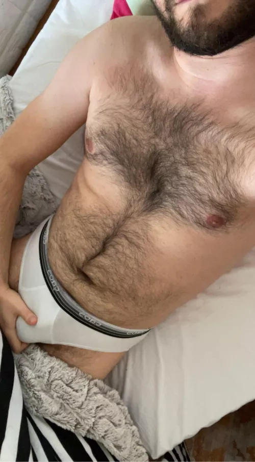 Furry chest and belly… check