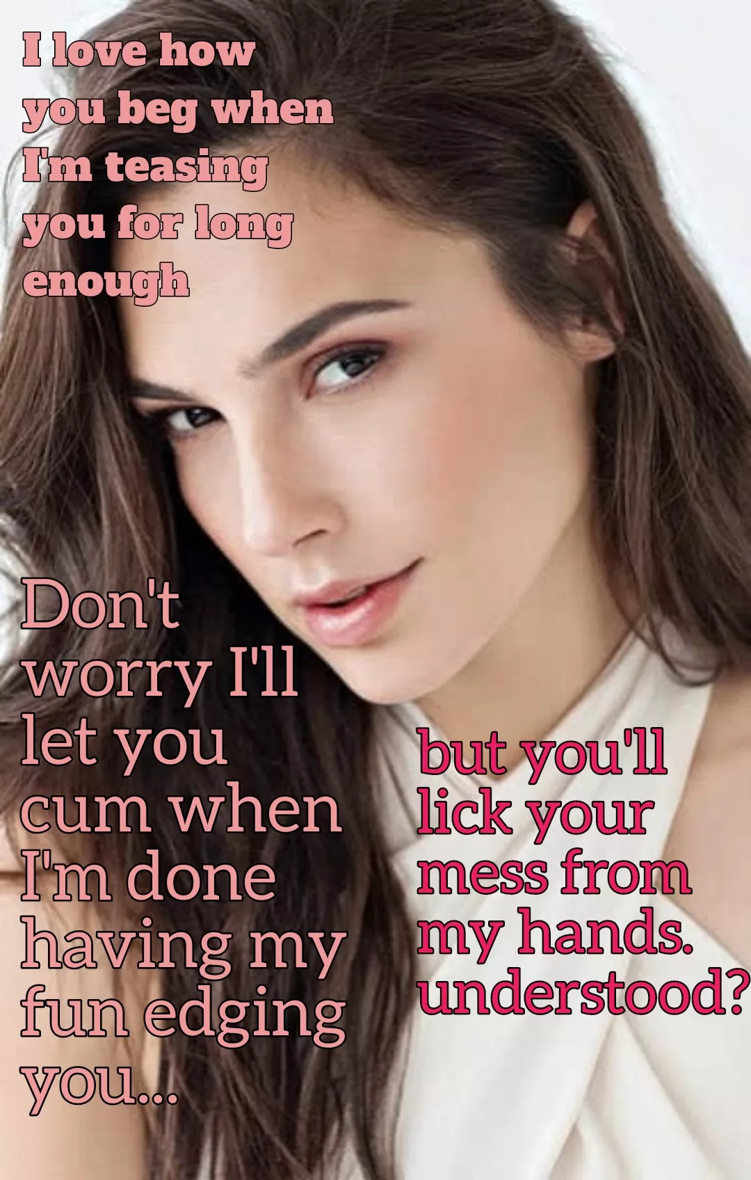 gal gadot makes sure you remember your place even when rewarded.