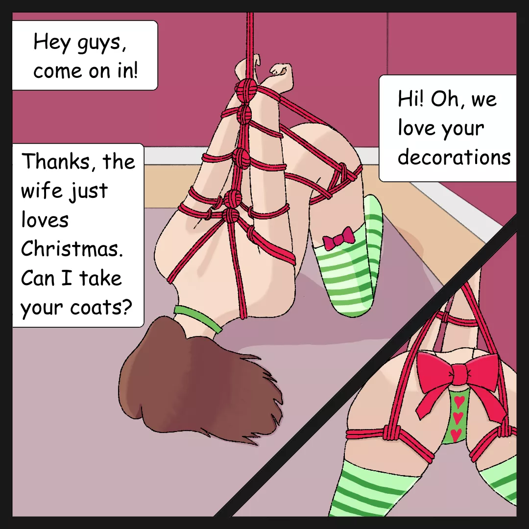 Happy Christmas everyone. Come in, we've decorated!