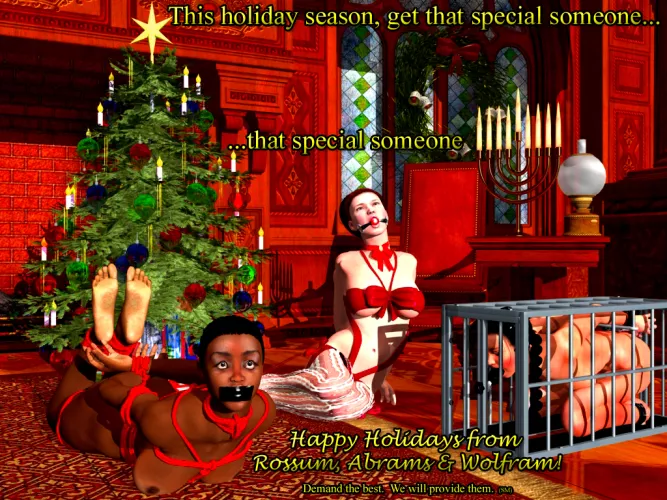 Holiday ad for a fictitious slaver firm