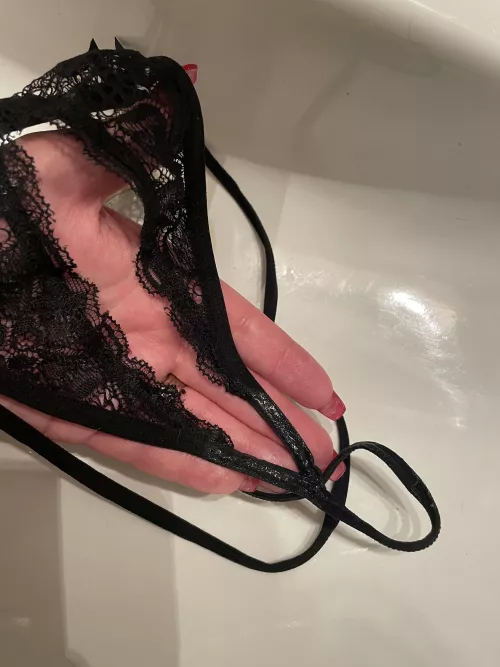 I’m surprised that much stayed on my crotchless panties