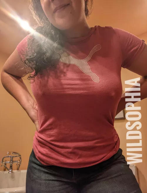 It's braless season for me in the winter at the farm