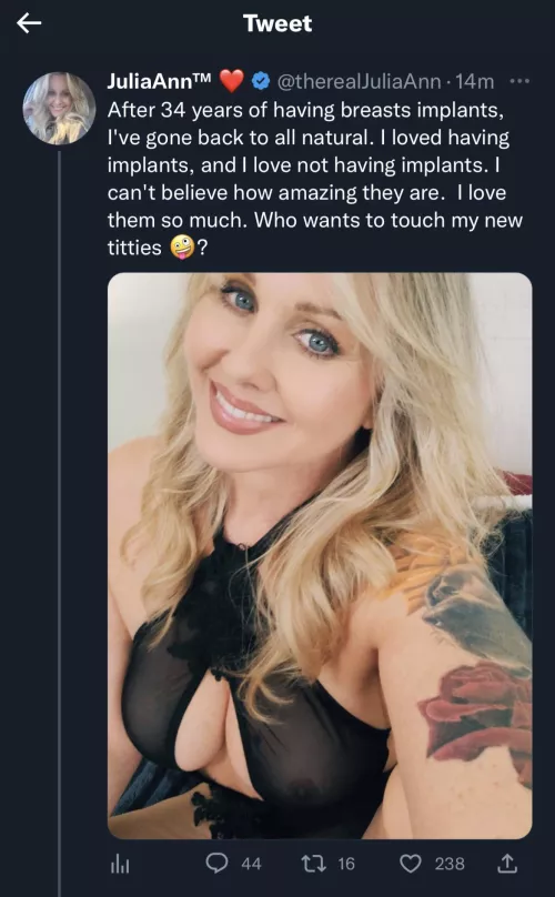 Julia is all natural again