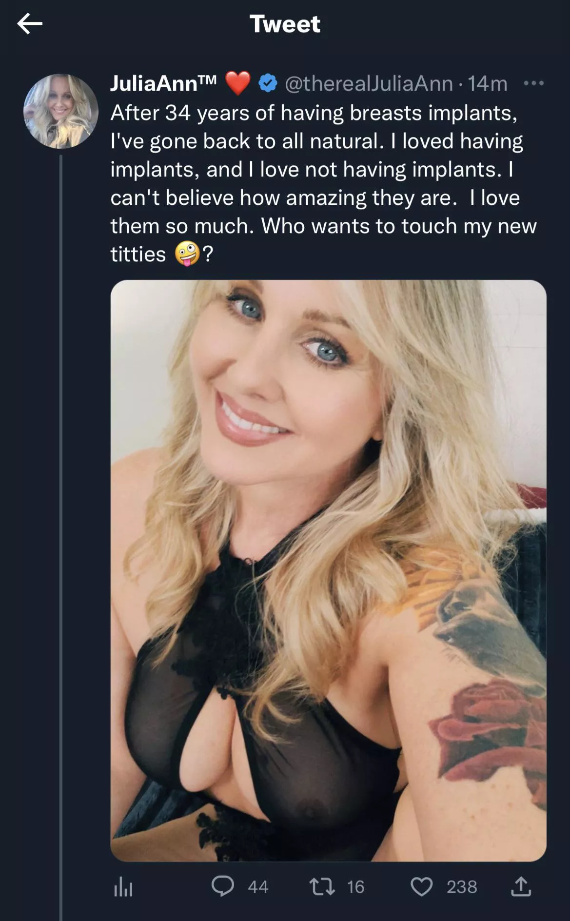 Julia is all natural again