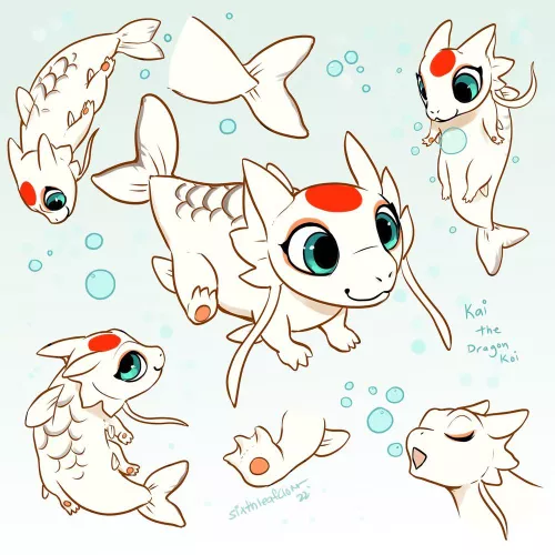 Kai the coi dragon (art by sixleafclover studios)