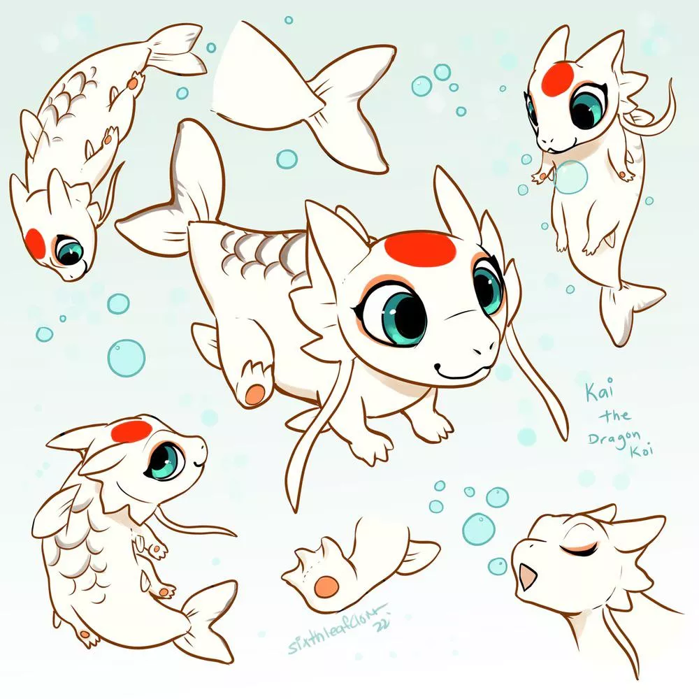 Kai the coi dragon (art by sixleafclover studios)