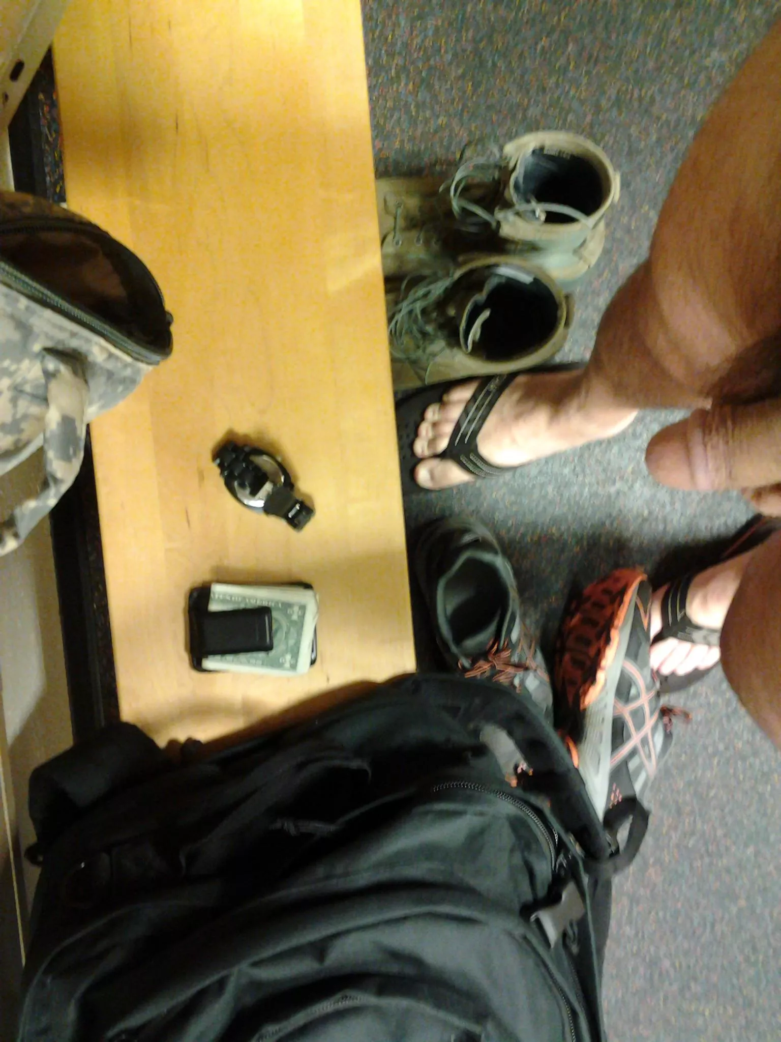 Locker room at work.