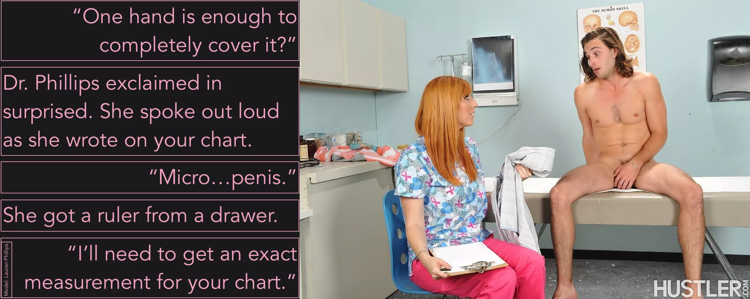 Micropenis, a caption from r/CFNMcaps