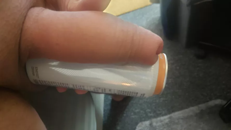 My softy on an energy can 😏 am I bigger than your boner 😜