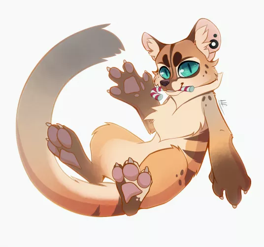 My sona, Reen in kemono-like style :p Merry christmas! [Art by me, @heretic.fox on instagram]