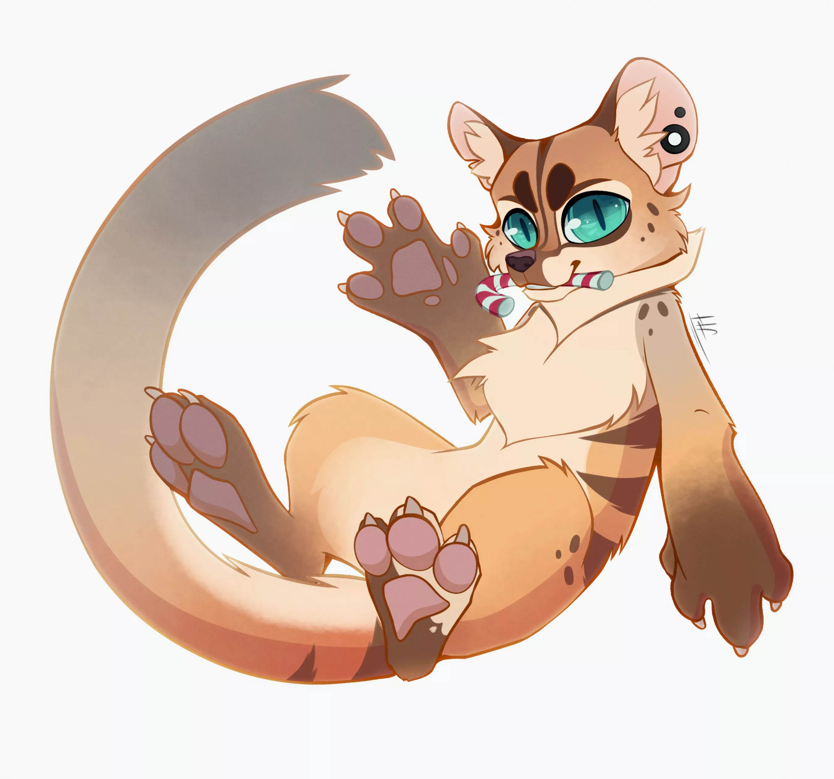 My sona, Reen in kemono-like style :p Merry christmas! [Art by me, @heretic.fox on instagram]