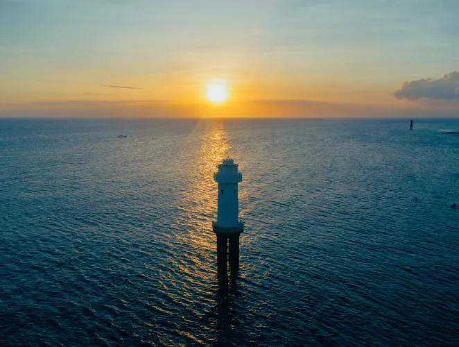 Sunset over Senggigi beach