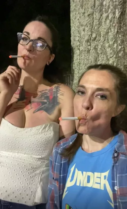 The only woman I know who is as addicted to cigarettes as I am just happens to be my girlfriend. Do you like watching us smoke as much as we like watching each other smoke?