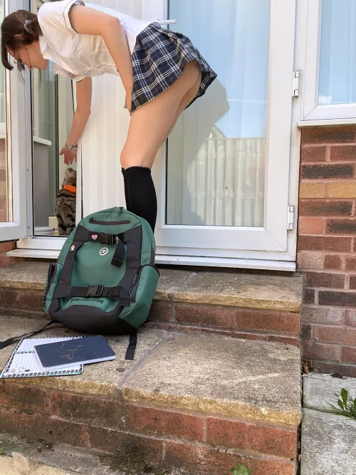 Think this skirt is short enough 🧐