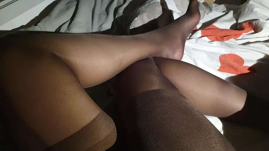 those silky pantyhose are making me horny. Can I have an orgasm or do I have to wait next year ?