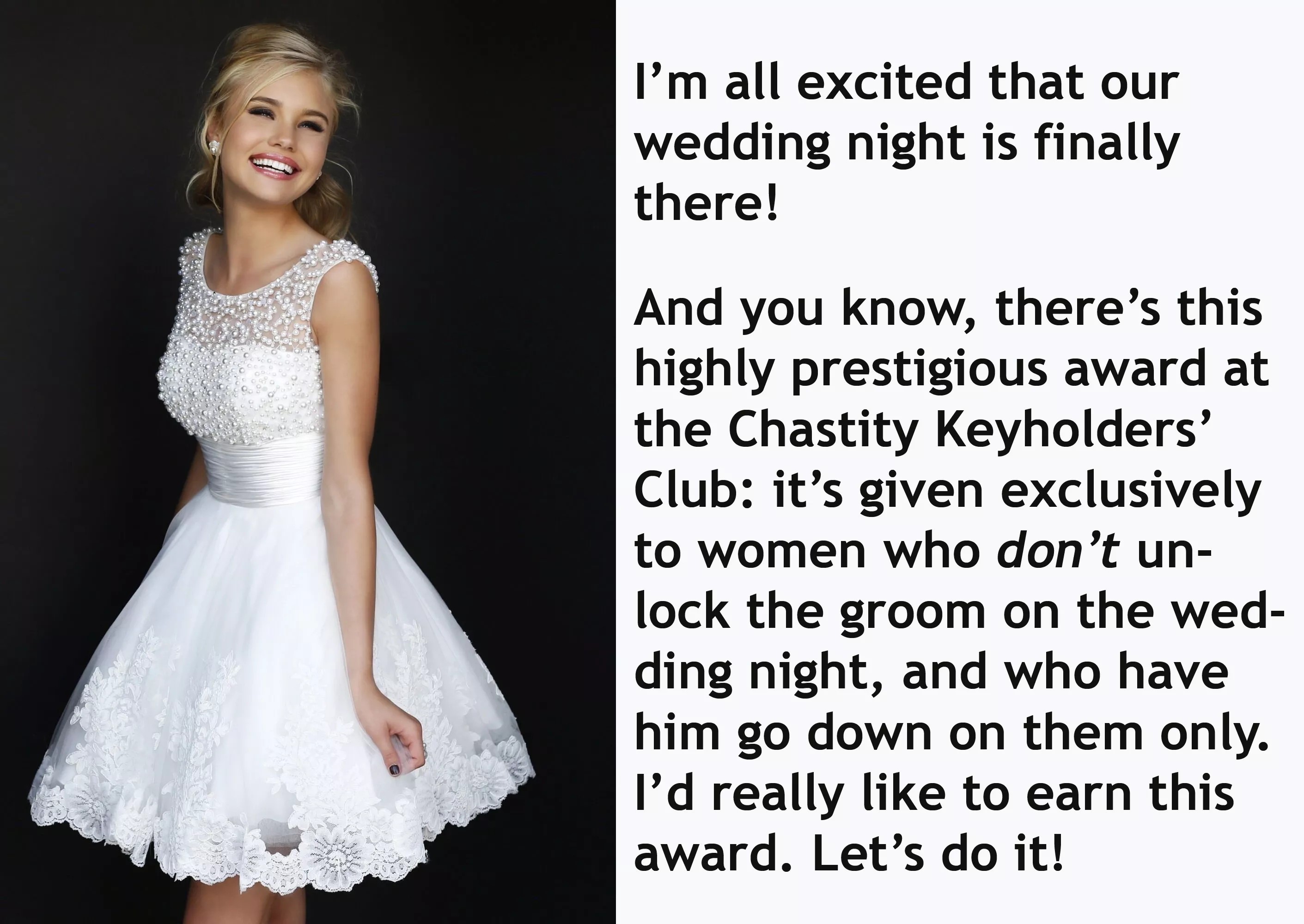 Unfortunately, there is much, much more to come from the evil Chastity Keyholders' Club!