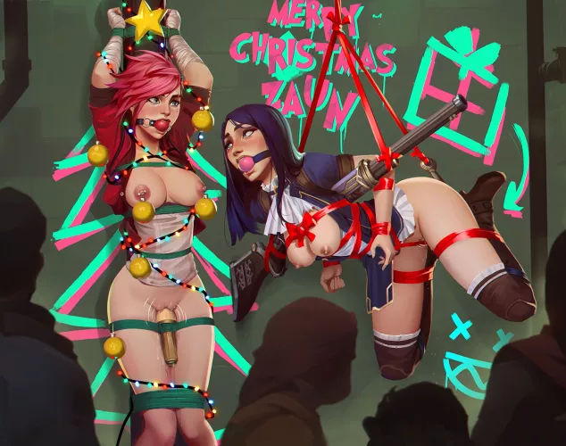 Vi and Caitlyn - Jinx wishing everyone a merry Christmas (SanePerson)