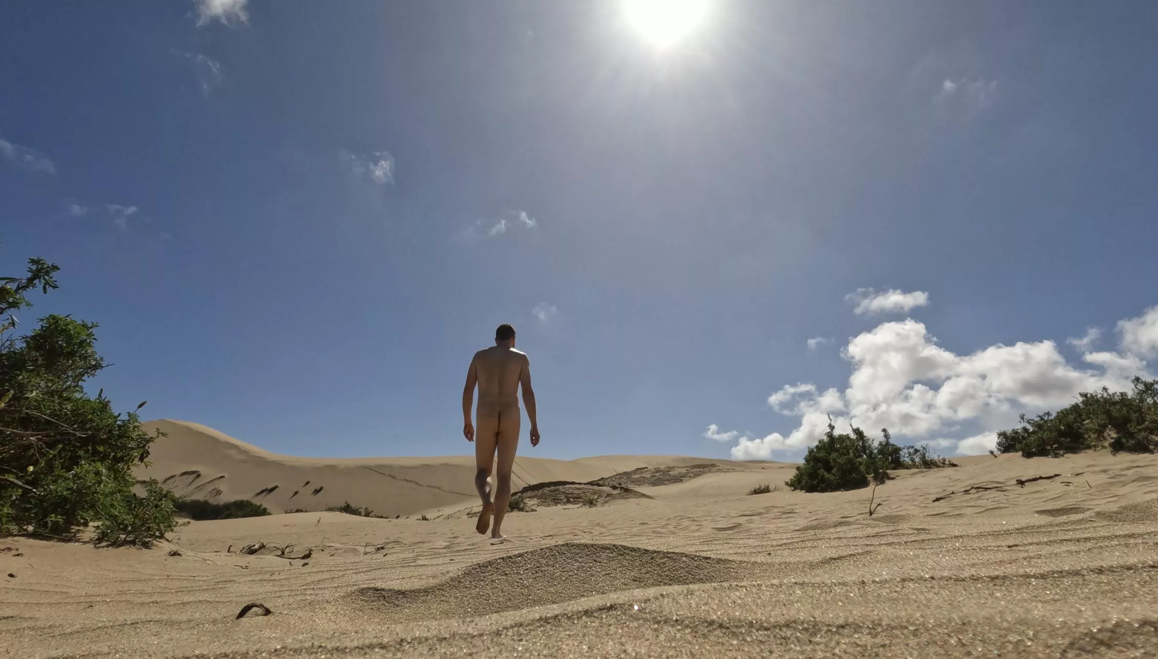 Walking naked through the desert
