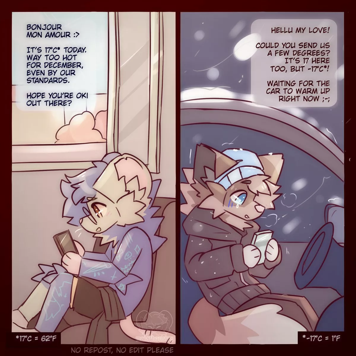 We live in two different worlds, but both of them are being dramatic today ~ comic by me @maiathoustra