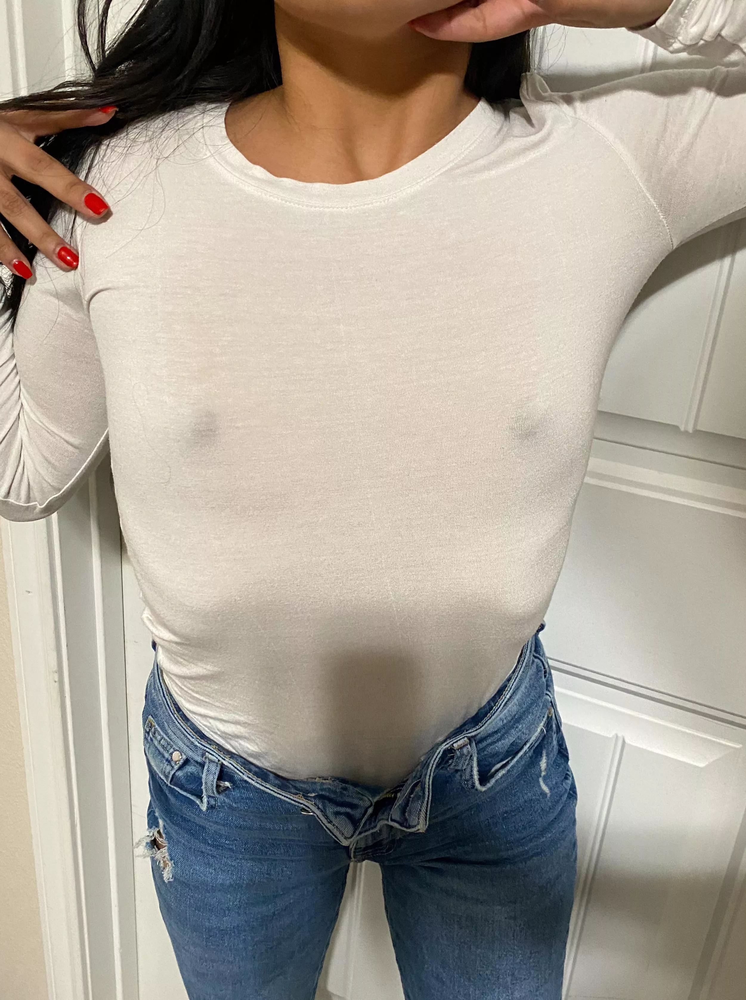 White shirts are always risky!